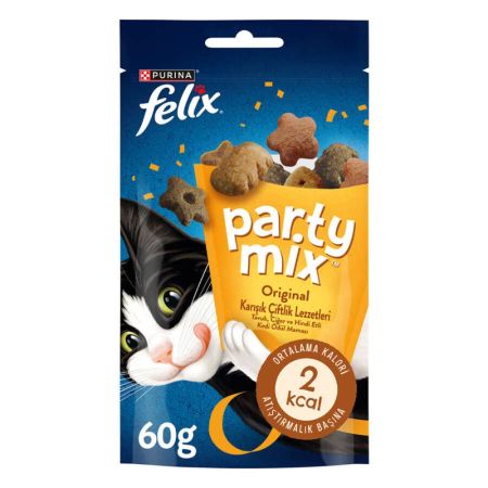 Felix Party Mix Original Karışık Çiftlik Lezzetleri Kedi Ödül Maması 60 gr