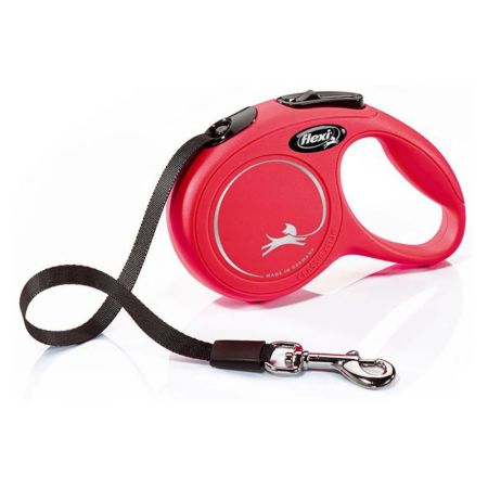 Flexi New Classic XS Beden Kırmızı Otomatik Şerit Köpek Gezdirme Kayışı 3 m