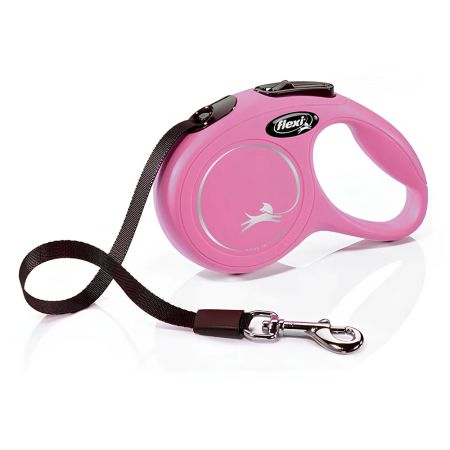 Flexi New Classic XS Beden Pembe Otomatik Şerit Köpek Gezdirme Kayışı 3 m