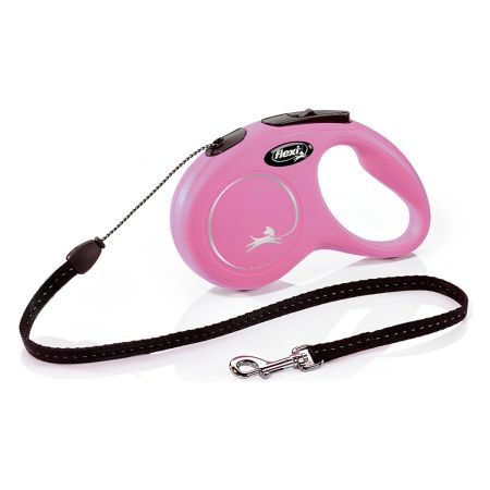 Flexi New Classic S Beden Pembe Otomatik İp Köpek Gezdirme Kayışı 5 m