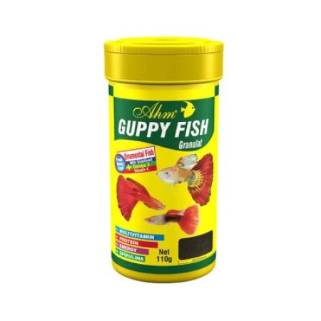 Ahm Guppy Fish Granulat Lepistes Balık Yemi 250 Ml