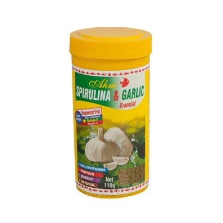 Ahm Spirulina Garlic Granulat Balık Yemi 250 Ml