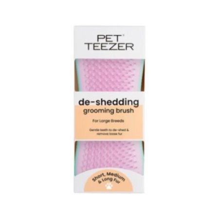 Pet Teezer Tüy Dökülme Karşıtı ve Kir Temizleyici Pembe Köpek Fırçası