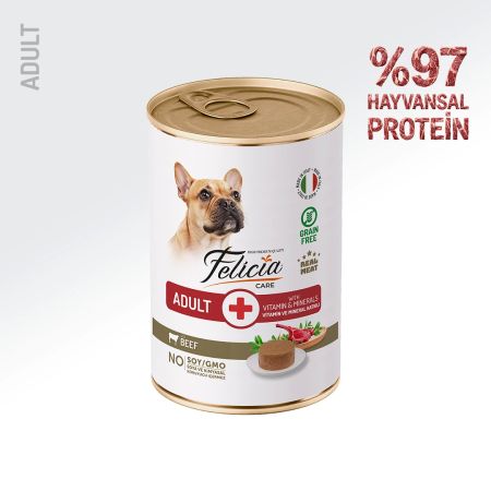 Felicia Biftekli Yetişkin Köpek Konservesi 400 gr
