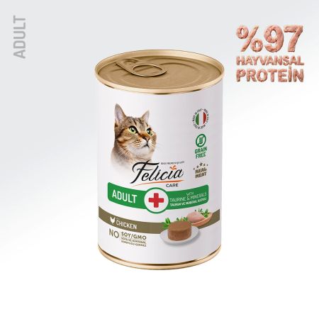 Felicia Tahılsız ve Tavuklu Yetişkin Kedi Konservesi 400 gr