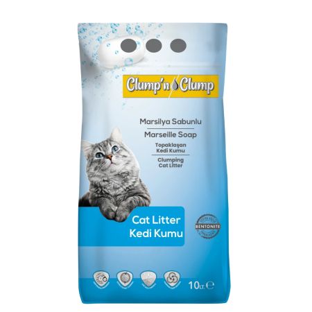 Clump'n & Clump Marsilya Sabunlu Bentonit Kedi Kumu 10 lt