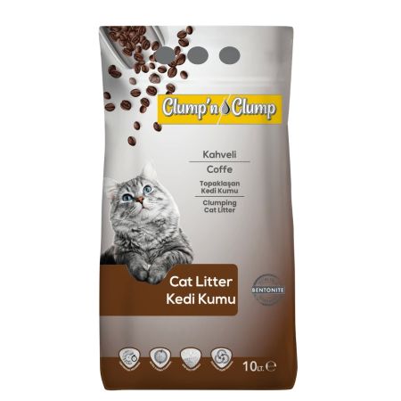 Clump'n & Clump Kahveli Bentonit Kedi Kumu 10 lt