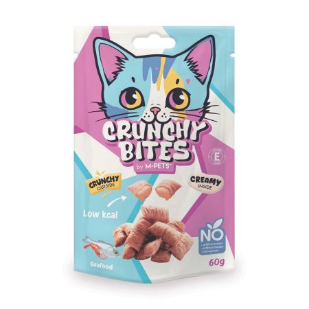 M-Pets Crunchy Bites Deniz Mahsüllü Kedi Ödül Maması 60 gr