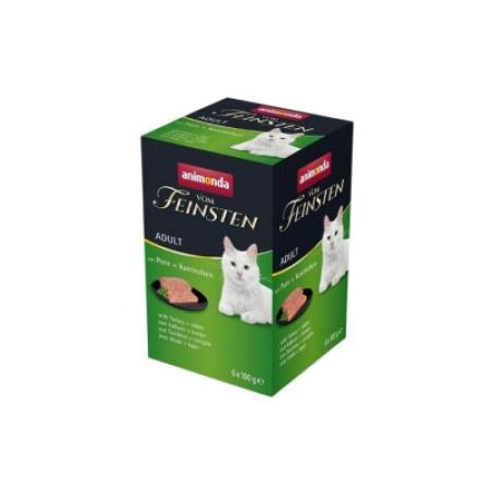 Animonda VomFeinsten Hindili ve Tavşanlı Yetişkin Kedi Konservesi 100 gr x 6 Adet