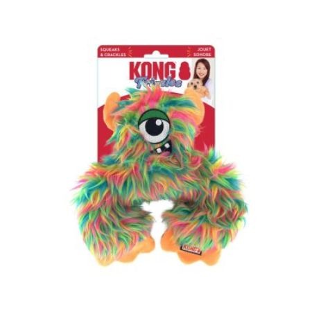 Kong Frizzles Frazzle Tek Gözülü Sevimli Canavar Sesli Peluş Köpek Oyuncağı M