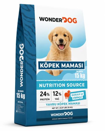 WonderDog Kuzu Etli ve Pirinçli Yavru Köpek Maması 15 kg