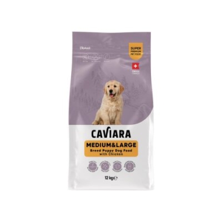 Caviara Tavuklu Orta ve Büyük Irk Yavru Köpek Maması 12 Kg