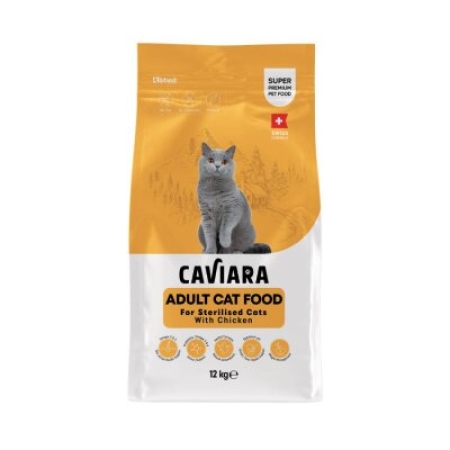 Caviara Tavuklu Kısırlaştırılmış Yetişkin Kedi Maması 12 Kg