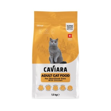 Caviara Tavuklu Kısırlaştırılmış Yetişkin Kedi Maması 1,5 Kg
