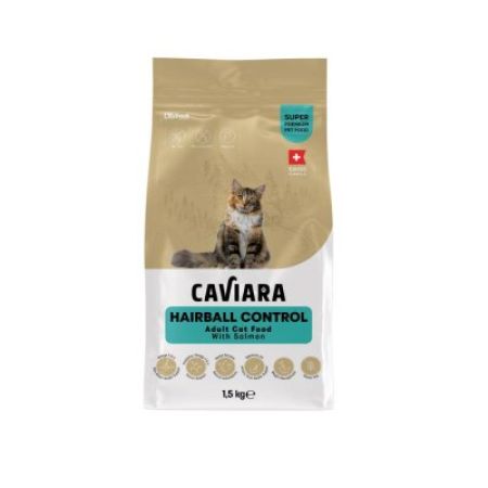 Caviara Tüy Yumağı Kontrolü(Hairball) Destekli Somonlu Yetişkin Kedi Maması 1,5 Kg