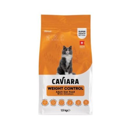 Caviara Kilo Kontrol Destekli Tavuklu Yetişkin Kedi Maması 1,5 Kg