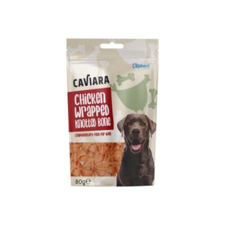 Caviara Tavuk Etli Düğümlü Köpek Çiğneme Kemiği 80 Gr