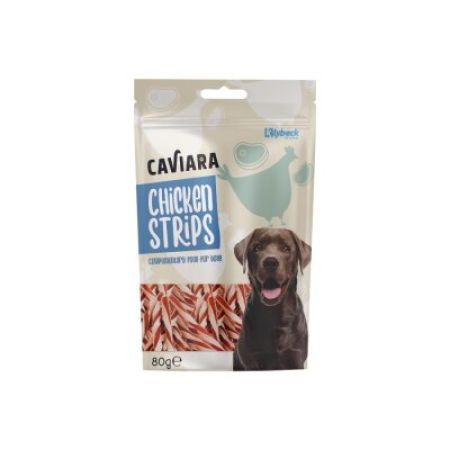 Caviara Kurutulmuş Tavuk Şerit Köpek Ödül Maması 80 Gr