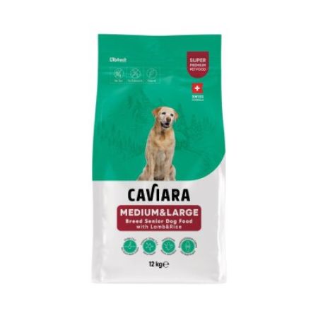 Caviara Kuzu Etli ve Pirinçli Orta ve Büyük Irk Yaşlı Köpek Maması 12 Kg