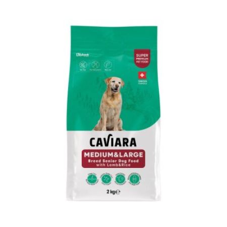 Caviara Kuzu Etli ve Pirinçli Orta ve Büyük Irk Yaşlı Köpek Maması 2 Kg