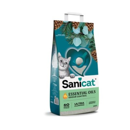 Sanicat Essential Oils Sedir ve Okaliptus Kokulu Kedi Kumu 10 Kg