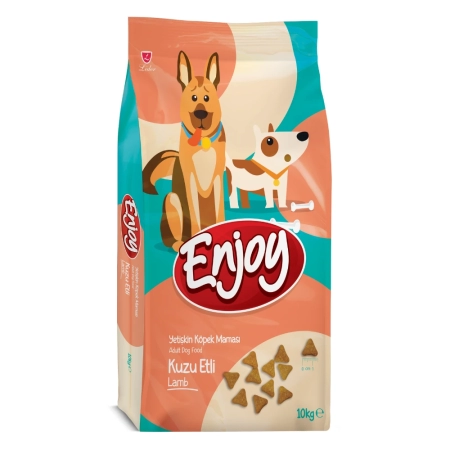 Enjoy Kuzulu ve Pirinçli Yetişkin Köpek Maması 10 kg