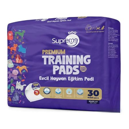 Supreme Dog Premium Köpekler için Ekstra Emici 30'lu Eğitim Pedi 60 x 90 cm 4 Kat