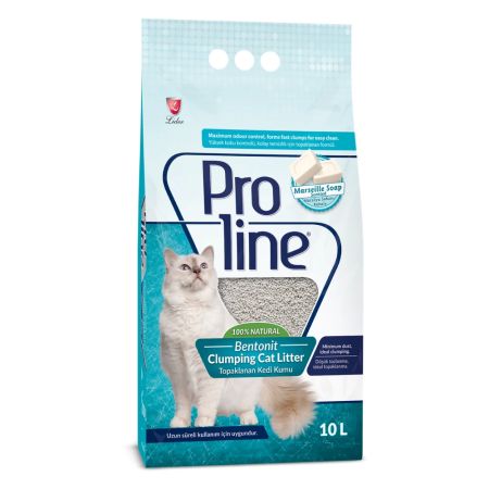 Proline Marsilya Sabunu Kokulu Topaklanan Bentonit Kedi Kumu 10 lt