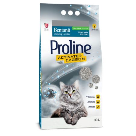Proline Aktif Karbonlu Granüllü Bentonit Kedi Kumu 10 lt