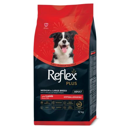 Reflex Plus Hipoalerjenik Kuzu Etli Orta Ve Büyük Irk Yetişkin Köpek Maması 12 kg