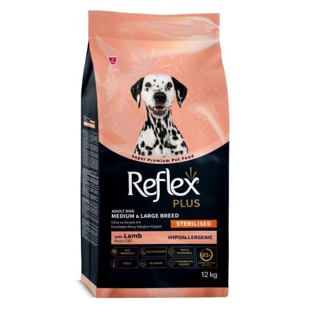 Reflex Plus Kuzu Etli Orta Ve Büyük Irk Kısırlaştırılmış Yetişkin Köpek Maması 12 kg