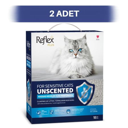 Reflex Plus Sensitive Kokusuz Bentonit Kedi Kumu 2 x 10 lt