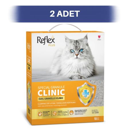 Reflex Plus Klinik Bentonit Kedi Kumu 2 x 10 lt