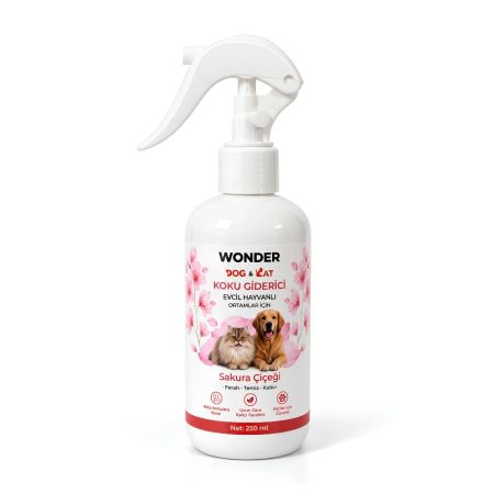 WonderCat & WonderDog Sakura Çiçeği Kokulu Kedi ve Köpekler için Koku Giderici Sprey 250 ml