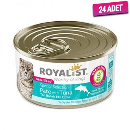 Royalist Ton Balıklı Ezme Tahılsız Yetişkin Kedi Konservesi 80 gr - 24 Adet
