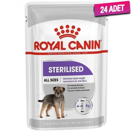Royal Canin Sterilised Pouch Konserve Köpek Maması 85 Gr - 24 Adet