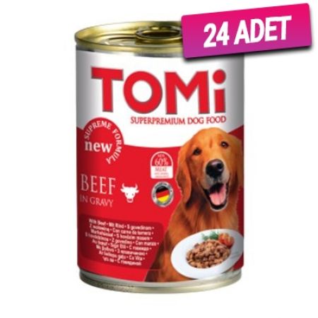Tomi Sığır Etli Köpek Konservesi 400 Gr - 24 Adet