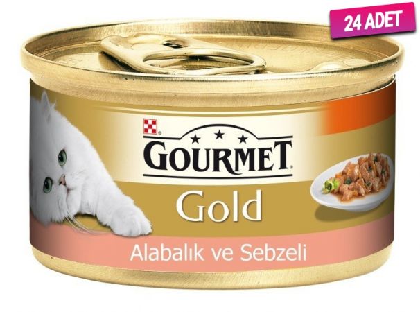 Gourmet Gold Alabalık ve Sebzeli Yetişkin Konserve Kedi Maması 85 Gr - 24 Adet