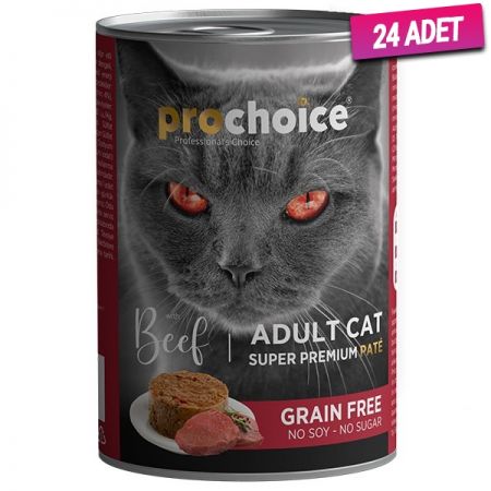 Pro Choice Adult Biftekli Yetişkin Kedi Konservesi 400 Gr - 24 Adet