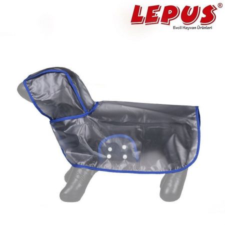 Lepus Kedi ve Köpek İçin Şeffaf Yağmurluk Mavi Xs 20x34x19h cm