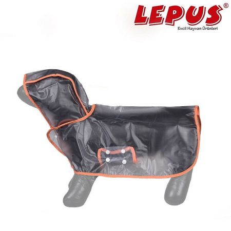 Lepus Kedi ve Köpek İçin Şeffaf Yağmurluk Turuncu Xs 20x34x19h cm