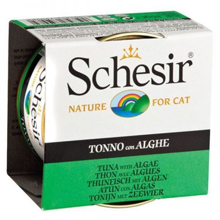 Schesir Ton Balıklı ve Deniz Bitkili Jöleli Konserve Kedi Maması 85 Gr