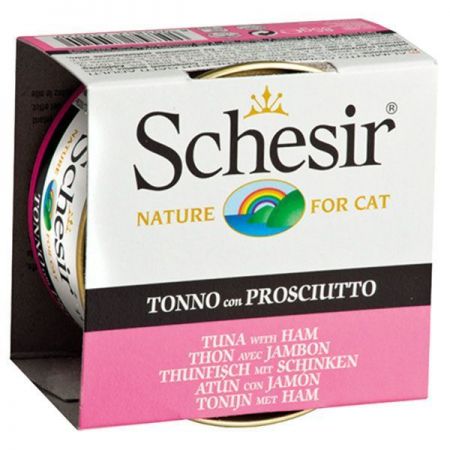 Schesir Ton Balık ve Jambonlu Jöleli Konserve Kedi Maması 85 Gr