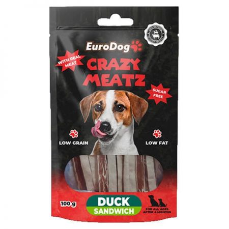 Eurodog Ördekli Sandviç Doğal Köpek Ödül Maması 100 Gr