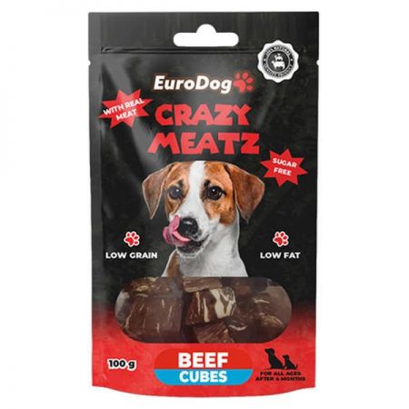Eurodog Biftekli Küp Doğal Köpek Ödül Maması 100 Gr