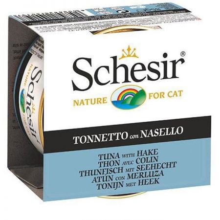 Schesir Tuna Balıklı ve Barlam Balığı Jöleli Konserve Kedi Maması 85 Gr