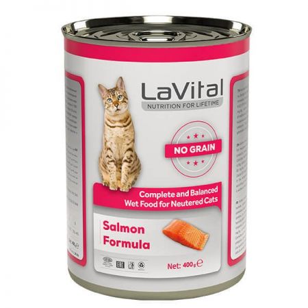 Lavital Sterilised Tahılsız Somonlu Kısır Konserve Kedi Maması 400 Gr