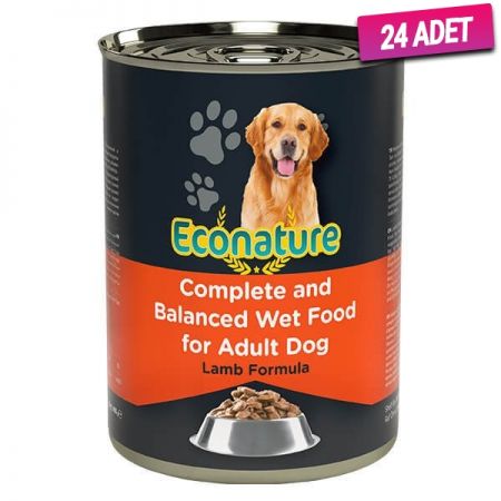 Econature Adult Kuzu Etli Yetişkin Köpek Konservesi 400 Gr - 24 Adet