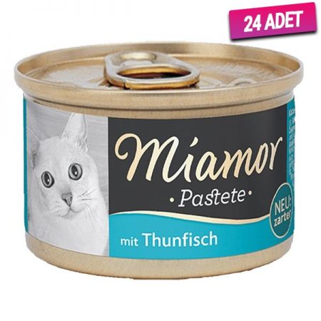 Miamor Pastete Ton Balıklı Tahılsız Konserve Kedi Maması 85 Gr - 24 Adet