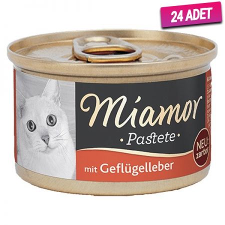 Miamor Pastete Ciğerli Tahılsız Konserve Kedi Maması 85 Gr - 24 Adet